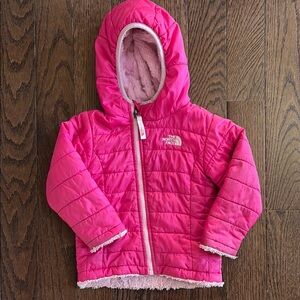 The North Face Pink Hooded Reversible Jacket